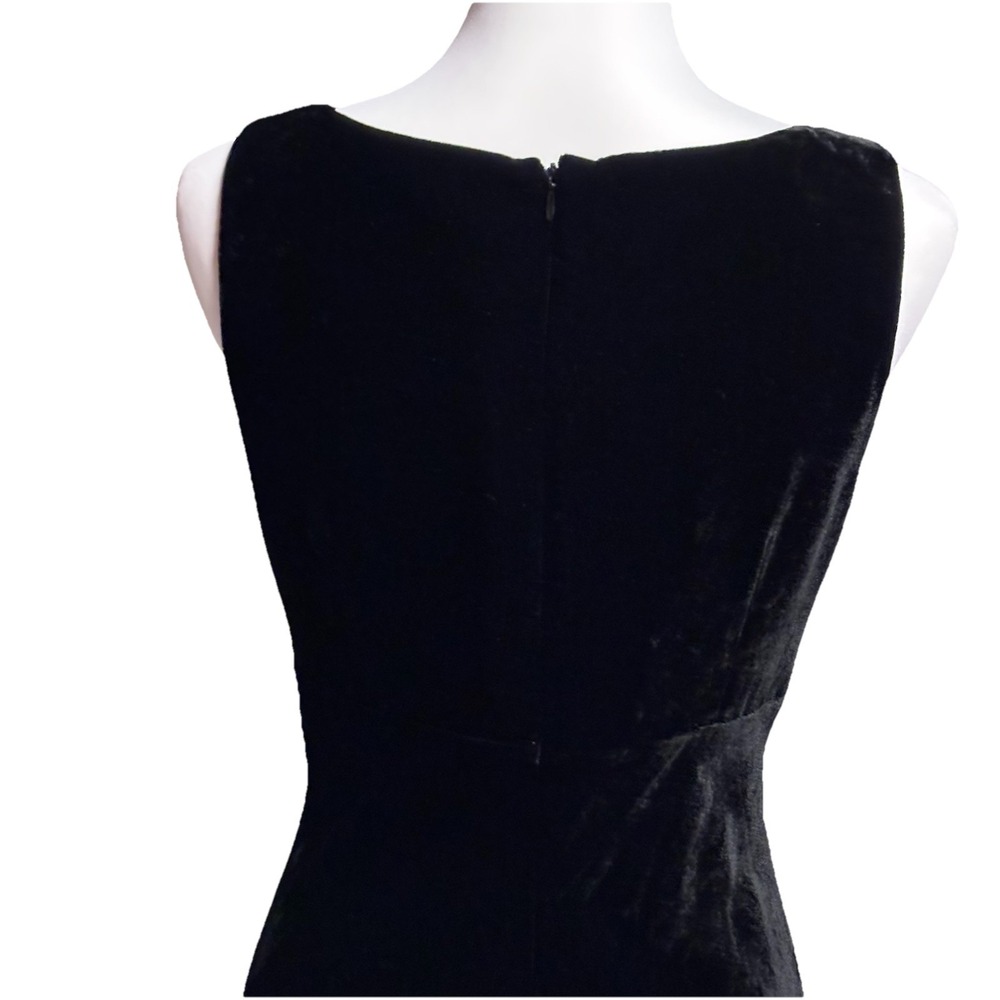 Cami NYC Black Velvet Burnout Dress Size 6 Whimsigoth Fairy Romantic Timeless - Picture 3 of 9